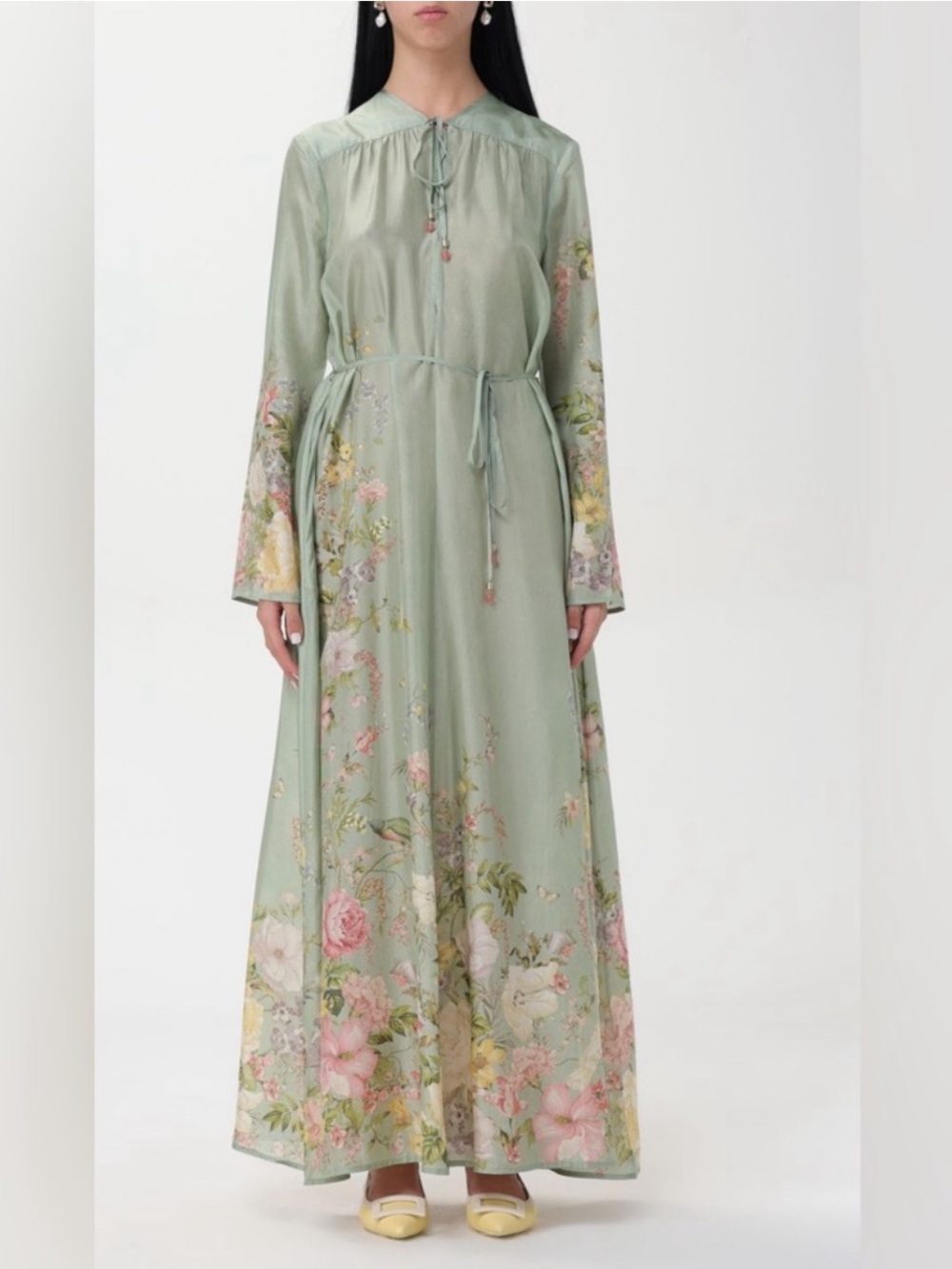 Zimmermann Waverly Billow Maxi Dress in Sage Floral